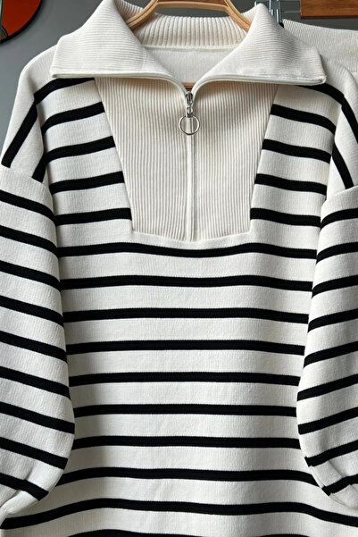 PARLAMARRY Striped Thick Knitted Knitwear Set