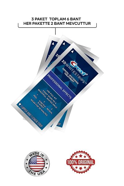 CREST 3D Whitestrips Professional Effects Teeth Whitening Tapes 3 Pack (6 Tapes)
