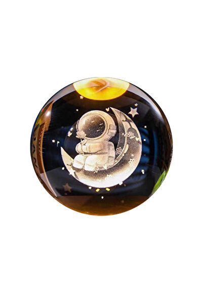 Skygo Decorative Astronaut Designed Glass Globe on the Moon with Plastic Base