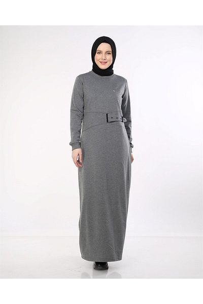 Bwest Anthracite Stone Printed Dress - 09322.017