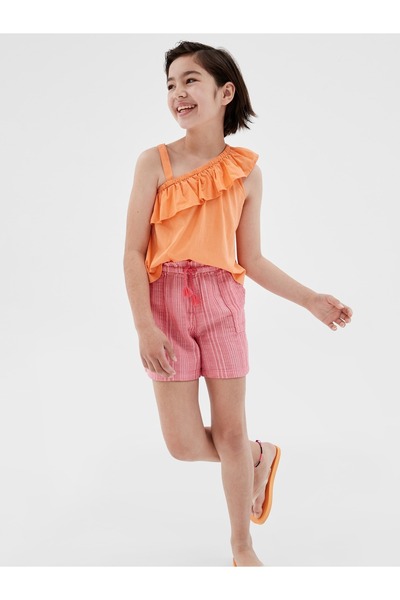 GAP Kız Çocuk Pembe Utility Pull-On Washwell™ Şort