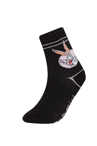 DeFacto Памучни чорапи от 2 части за момиче Looney Tunes D1735A8Ns