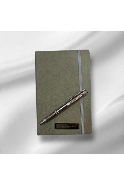 neso Şık Ve Kişiselleştirilebilir 13*21 Termo Deri Defter & Metal Kalem