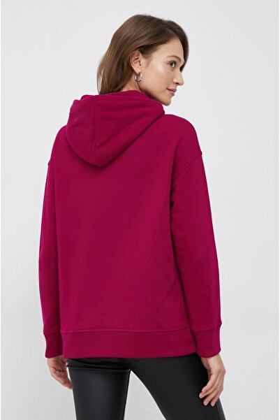 Tommy Hilfiger ORGANİK PAMUKLU RELAXED KESİM NAKILŞI LOGO KAPÜŞONLU SWEATSHİRT