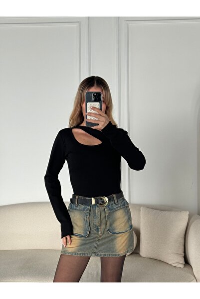 Moda Hour Mh Damla Yaka Siyah Body