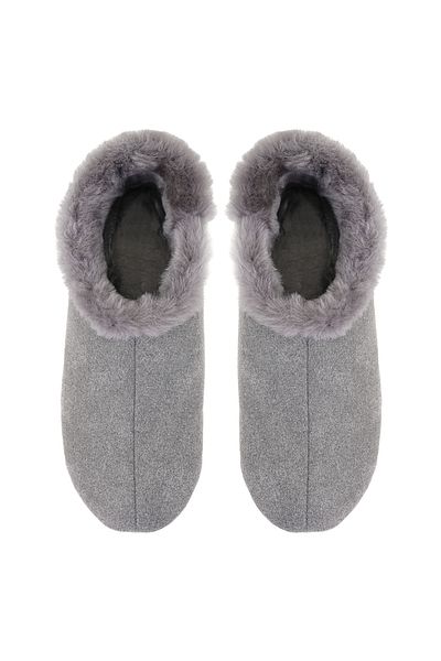 Desa Gray Women's Fluffy Wool Booties