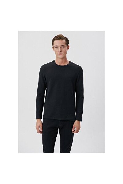 Mavi Ανδρικό μακρυμάνικο μπλουζάκι μαύρο βασικό 064622-21842