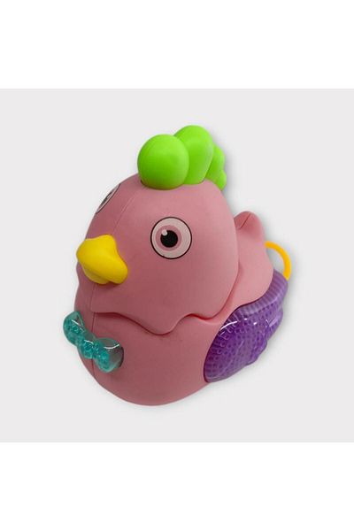 Angoravi Cute Chicken with Wind-Up Lights - Pink