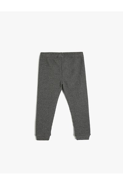 Koton Textured Basic Sweatpants - Tie-Up Waist Design