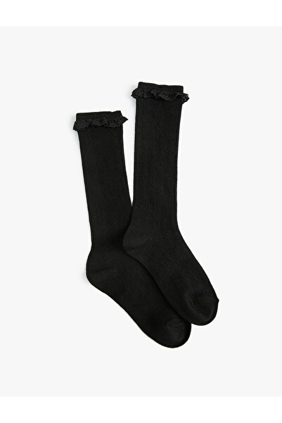 Koton Чорапи до коляното с детайли от текстурирана дантела