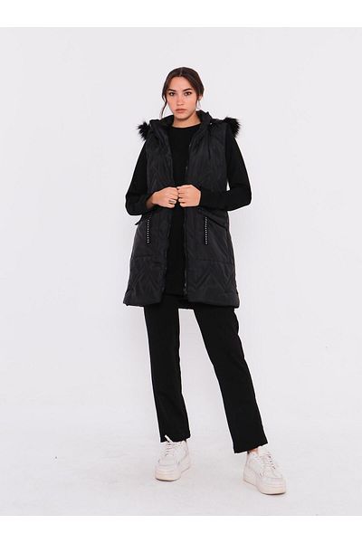 Bwest Sarah Hooded Inflatable Vest Sports Triple Set - 70030.003 - Black