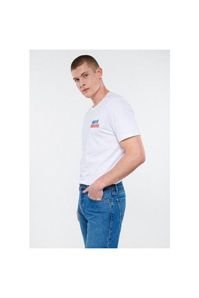 Mavi M066841-620-23y Мъжка тениска с щампа, бяла