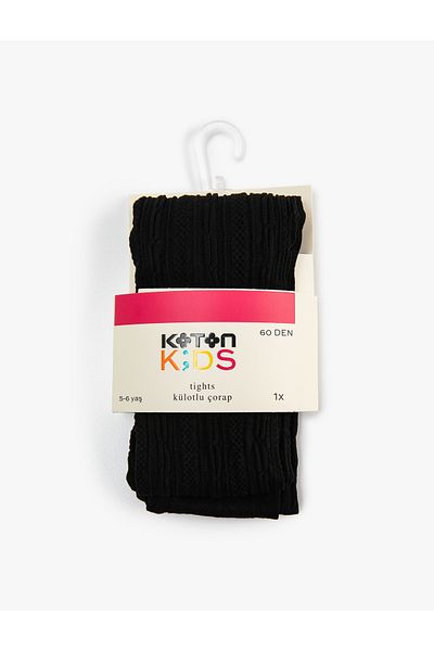 Koton Basic Pantyhose Textured 60 Denim