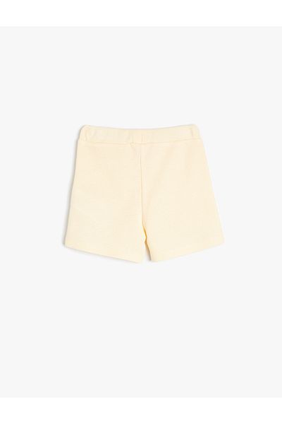 Koton Basic Shorts Textured Pockets Elastic Waist