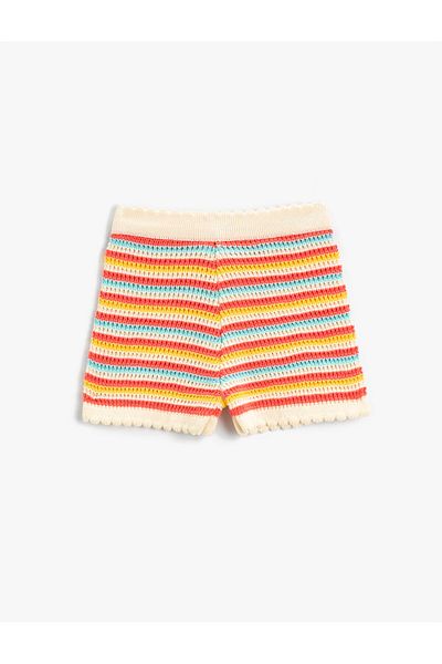Koton Pantaloni scurți din tricotaje texturate cu model