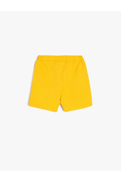 Koton Textured Shorts - Pockets and Elastic Waist