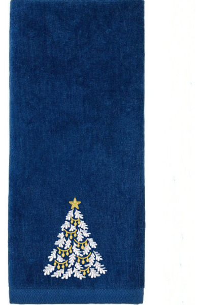 Ursa منشفة مطرزة بشجرة الصنوبر لعيد الميلاد ورأس السنة مقاس 50 × 90