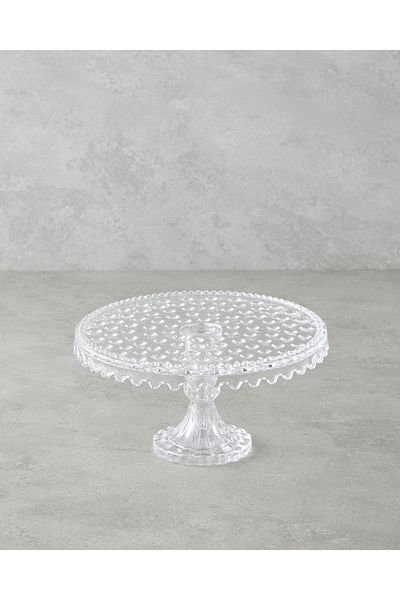 English Home Suport pentru tort din sticlă cu bule transparente - 21x11 cm