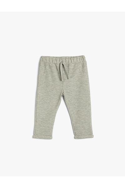 Koton Basic-Jogginghose aus strukturierter Baumwolle mit Bindegürtel