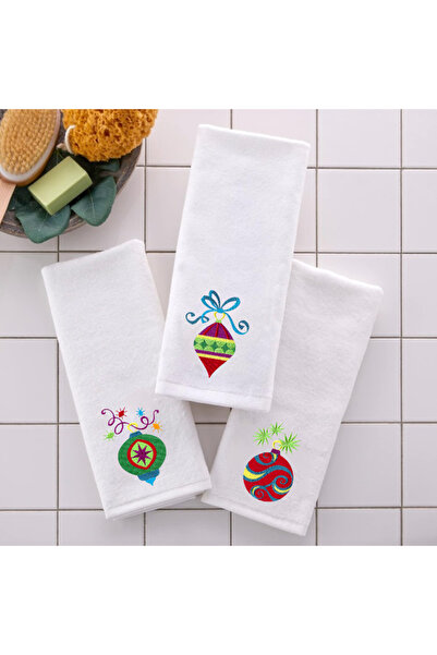 Ursa كرة عيد الميلاد المطرزة عيد الميلاد عيد الميلاد المطرزة منشفة 3 قطعة 30x50