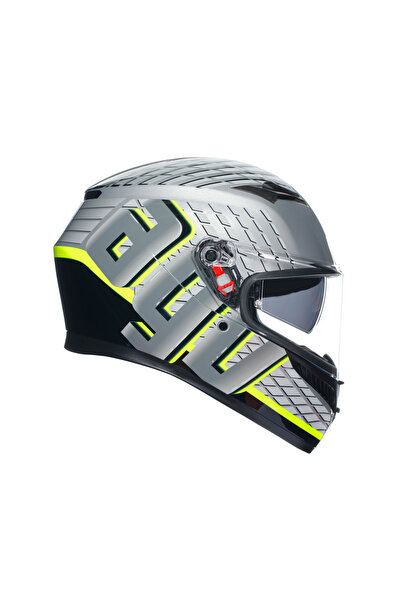 AGV K3 FORTIFY KAPALI KASK GRİ-SİYAH-NEON SARI