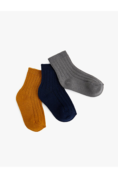 Koton Комплект текстурирани чорапи от 3 части - многоцветни