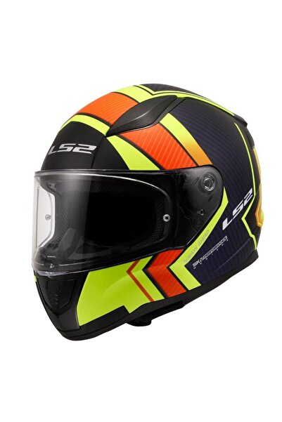 LS2 RAPID 2 EXTRA KAPALI KASK MAT NEON SARI - NAVY MAVİ