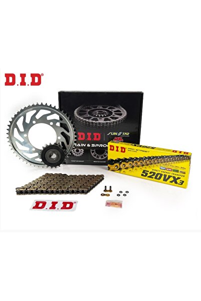 Genel Markalar DID ZİNCİR DİŞLİ SETİ KTM DUKE 390 2021-2023 520VX3 GOLD 15T-4...