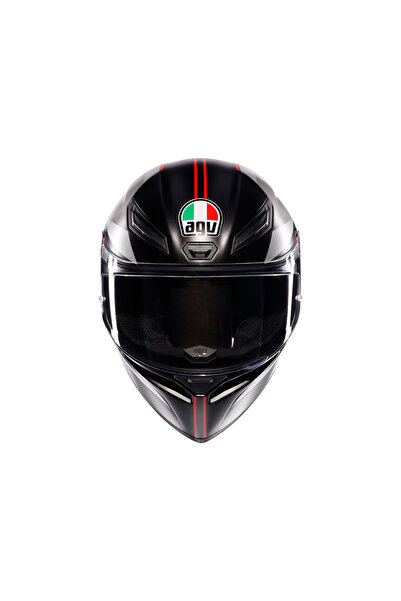 AGV K1 S LAP KAPALI KASK MAT SİYAH-GRİ-KIRMIZI