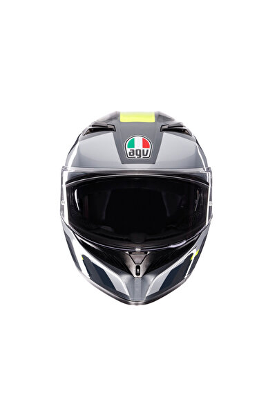 AGV K3 SHADE KAPALI KASK GRİ-NEON SARI