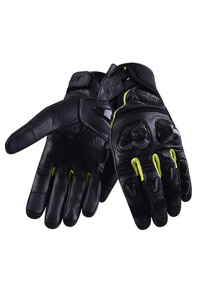 Vexo Gp Tech Pro Air Summer Leather Gloves Black-Neon Yellow