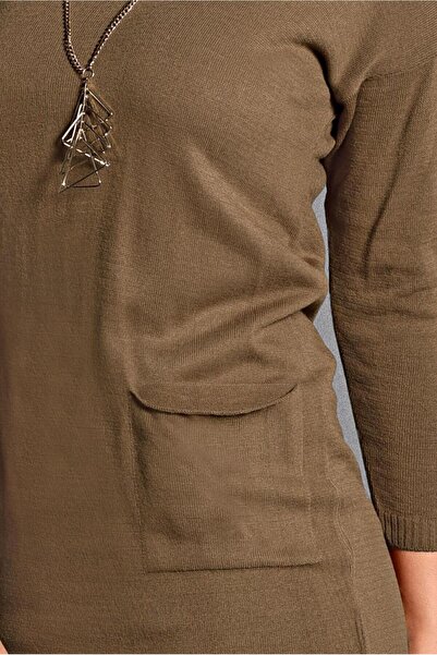 Alvina 40424 Model Pocketed Knitwear Tunic