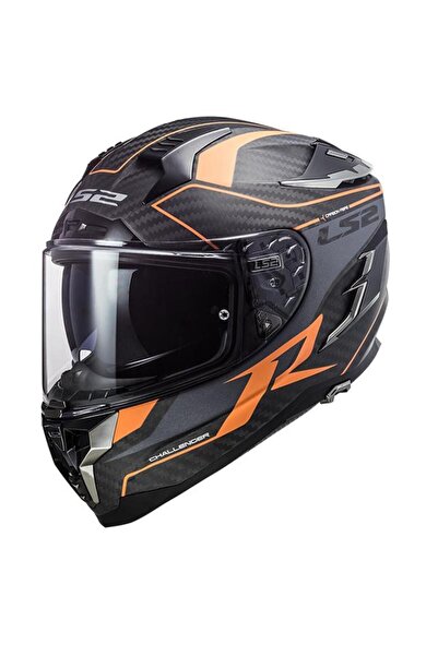 LS2 CHALLENGER C KARBON GRID KAPALI KASK TURUNCU