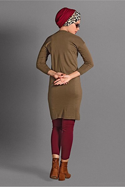 Alvina 40424 Model Pocketed Knitwear Tunic