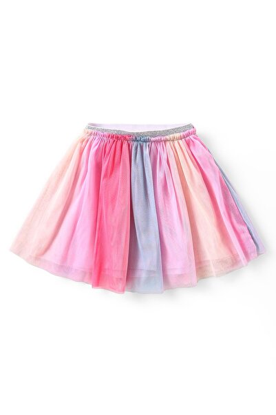 Babyhug Single Jersey Knit Half Sleeves Unicorn Print Top & Skirt Set- Multicolor