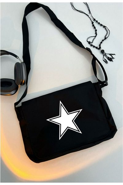 DEEFWEAR Geantă Messenger imprimată/Gantă de școală/Gantă pentru laptop