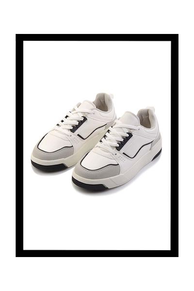 Bambi White Black Women's Sneaker K01591513009