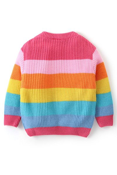 Babyhug Örme Uzun Kollu Kazaklar çizgili Kazak -çok Renkli