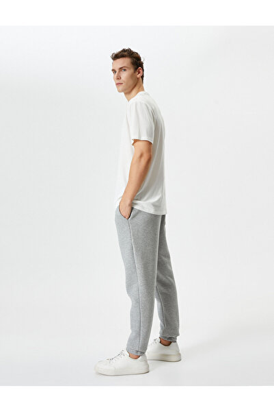 Koton Slogan Printed Jogger Sweatpants - με κορδόνια στη μέση και τσέπες