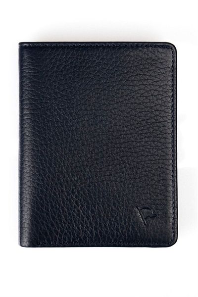 Tudors Men's Navy Blue Genuine Leather Wallet