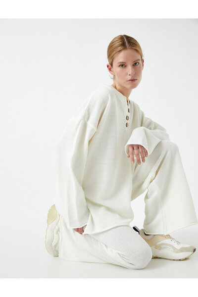 Koton Γυναικεία φόρμα εκρού 1KAF40925GT