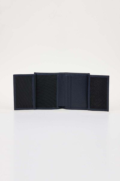 Tudors Genuine Leather Men's Navy Blue Wallet
