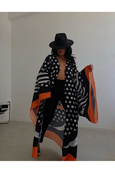 Elif Töngel Kimono Japon Bol Kesim Rahat Bedensiz Uzun Boy Crep Kumas Rahat Katlama Ütüleme Ve Hafif Kumas 1