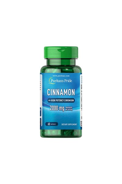 Puritan's Pride كبسولات Puritans Pride Cinnamon 2000 مجم، 60 كبسولة