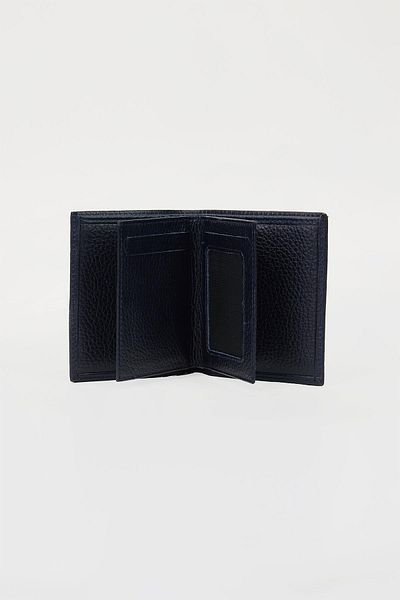 Tudors Genuine Leather Men's Navy Blue Wallet
