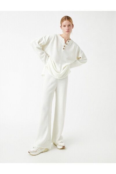 Koton Γυναικεία φόρμα εκρού 1KAF40925GT