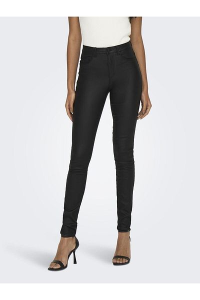 ONLY Hose in Lederoptik ONLROYAL Hohe Taille Skinny Fit Hose in Lederoptik
