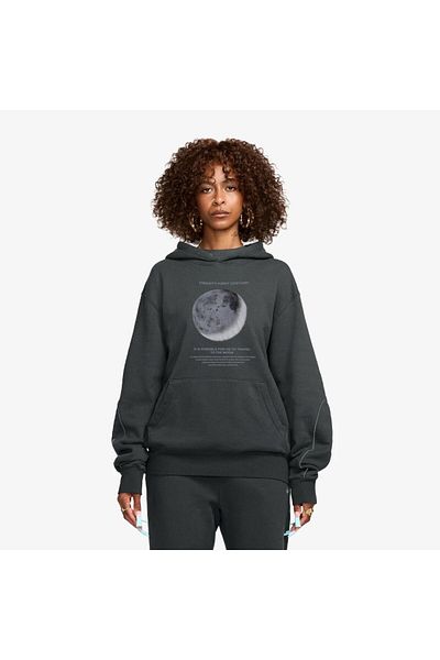 The Champ Clothing Φούτερ με κουκούλα Polar Moon με στάμπα καπνιστό Unisex με κουκούλα
