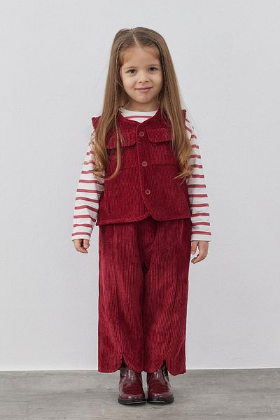 Tics Burgundy Slit Trousers