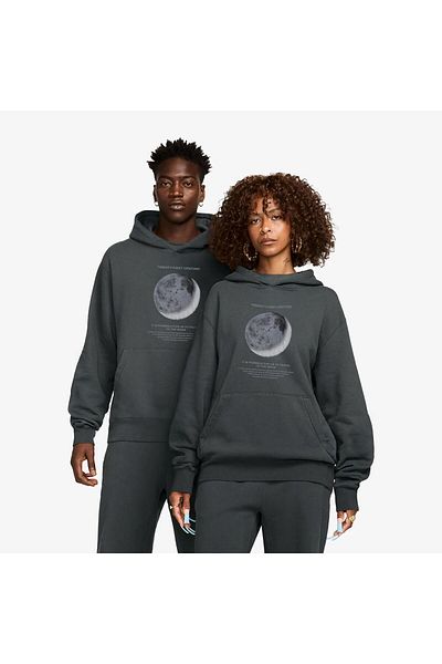 The Champ Clothing Φούτερ με κουκούλα Polar Moon με στάμπα καπνιστό Unisex με κουκούλα